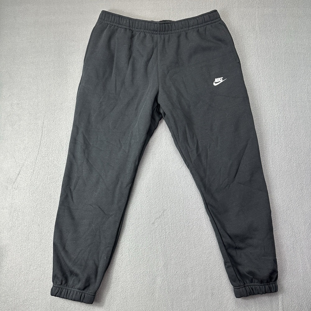 Nike Jogger Sweatpants Mens 2XL Black Fleece Drawstring Pockets Essentials
